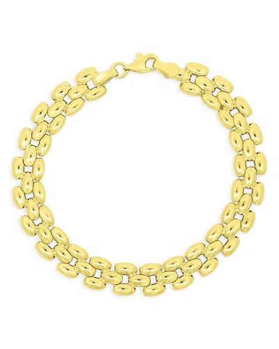 Bloomingdale's Fine Collection Three Row Panther Link Chain Bracelet In 14k Yellow Gold