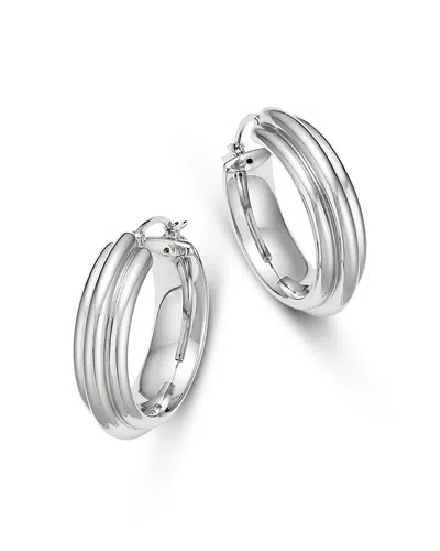Bloomingdale's Fine Collection Triple Tube Hoop Earrings In Sterling Silver