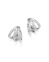 Bloomingdale's Fine Collection Triple Tube Huggie Hoop Earrings In Sterling Silver - Exclusive In Silver