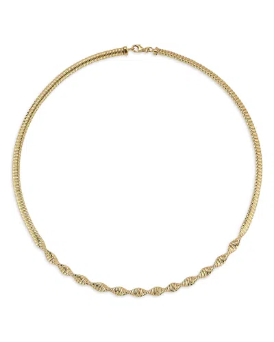 Bloomingdale's Fine Collection Twisted Tubogas Collar Necklace In 14k Yellow Gold, 16