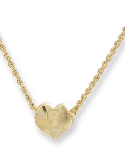 Bloomingdale's Fine Collection Wavy Heart Rope Link Slider Pendant Necklace In 14k Yellow Gold, 18