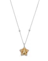 Bloomingdale's Fine Collection White & Yellow Diamond Star Pendant Necklace In 14k White & Yellow Gold, 1.34 Ct. T. W. In Yellow/white