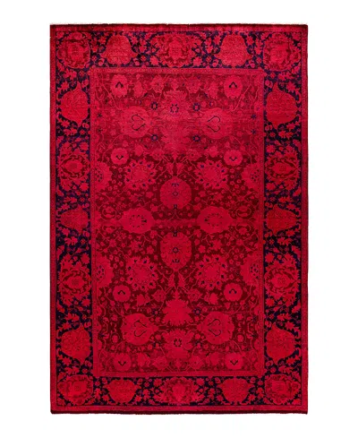 Bloomingdale's Fine Vibrance M1265 Area Rug, 6'1 X 9'2 In Red