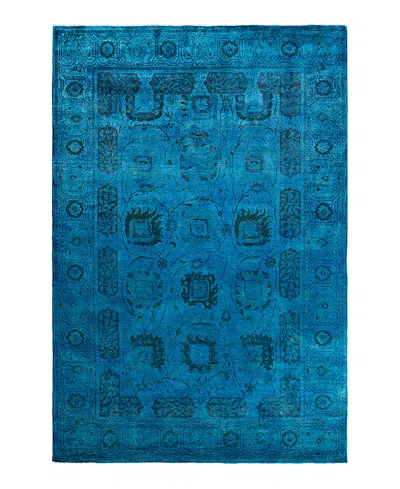 Bloomingdale's Fine Vibrance M1270 Area Rug 6'1x9'2 In Blue