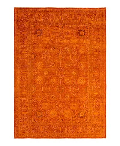 Bloomingdale's Fine Vibrance M1274 Area Rug 6'2x9'0 In Orange