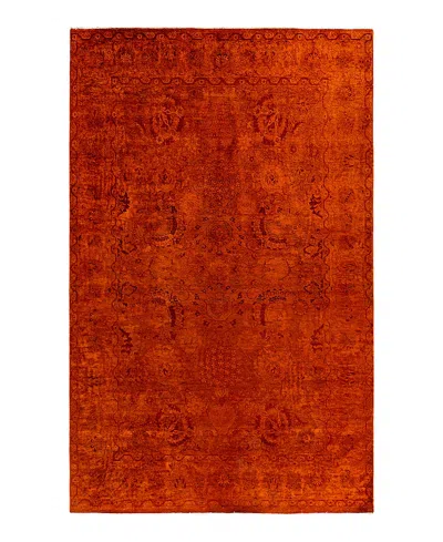 Bloomingdale's Fine Vibrance M1318 Area Rug 6'2x9'5 In Orange