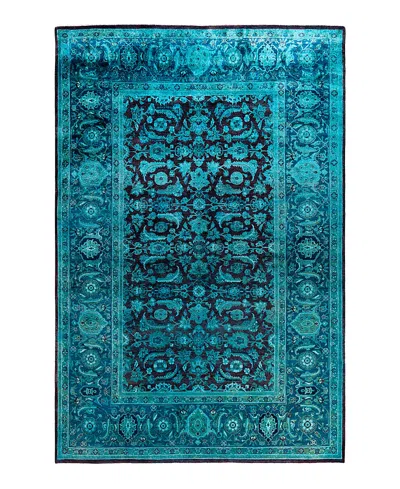 Bloomingdale's Fine Vibrance M1322 Area Rug, 6'2x9'3 In Blue