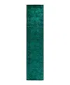 Bloomingdale's Fine Vibrance M1331 Runner Area Rug, 4'3 X 19'10 In Green