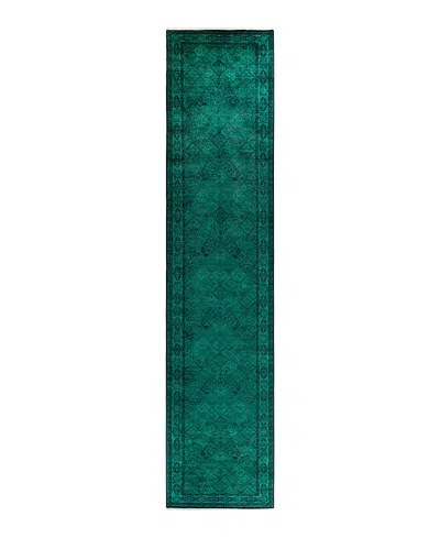 Bloomingdale's Fine Vibrance M1331 Runner Area Rug, 4'3 X 19'10 In Green