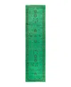 Bloomingdale's Fine Vibrance M1339 Runner Area Rug, 2'6x10'2 In Green
