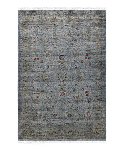 Bloomingdale's Fine Vibrance M1352 Area Rug 4'2x6'5 In Gray