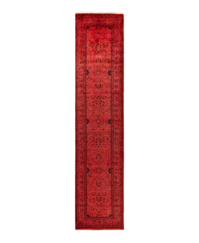 Bloomingdale's Fine Vibrance M1355 Runner Area Rug, 2'6x11'6 In Red