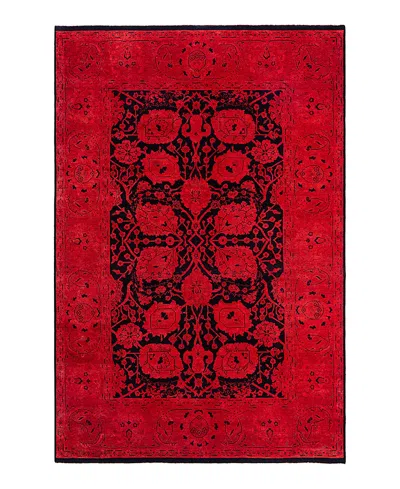 Bloomingdale's Fine Vibrance M1387 Area Rug 6'1x9'2 In Red