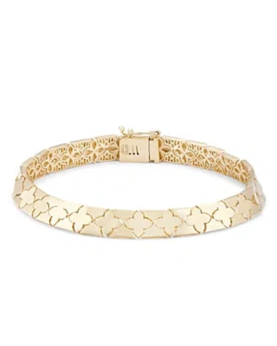 Bloomingdale's Flower Link Bracelet In 14k Yellow Gold