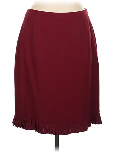 Pre-owned Bloomingdale's Formal Skirt In Burgundy