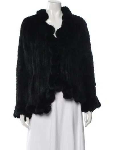 Pre-owned Bloomingdale's Fur Fur Jacket In Blue