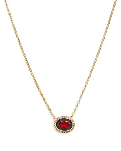 Bloomingdale's Garnet Bezel Pendant Necklace In 14k Yellow Gold, 18 - Exclusive