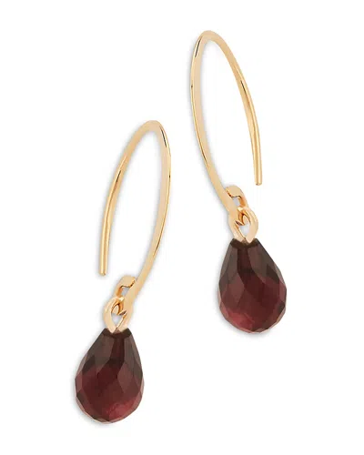 Bloomingdale's Garnet Briolette Mini Sweep Drop Earrings In 14k Yellow Gold - Exclusive In Garnet/yellow Gold