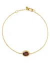 Bloomingdale's Garnet Oval Bracelet In 14k Yellow Gold - Exclusive In Red/gold