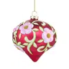Bloomingdale's Glass Floral Onion Ball Ornament - Exclusive In Red