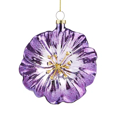 Bloomingdale's Glass Flower Ornament - Exclusive In Purple