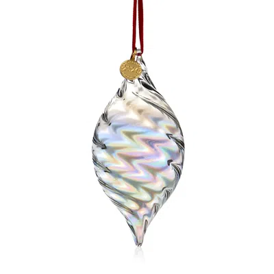 Bloomingdale's Glass Iridescent Swirl Finial Ornament In Animal Print