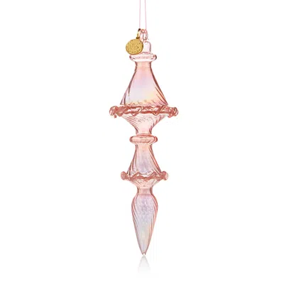 Bloomingdale's Glass Nyc Ballet Finial Ornament In Pink