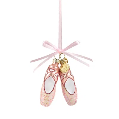 Bloomingdale's Glass Nyc Ballet Slipper Ornament In Pink