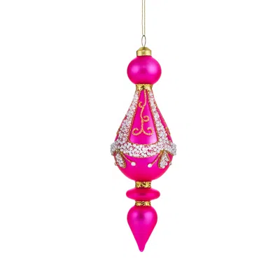Bloomingdale's Glass Pink Finial Ornament - Exclusive