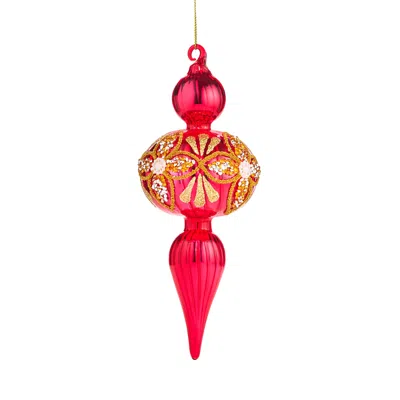 Bloomingdale's Glass Red Finial Ornament - Exclusive