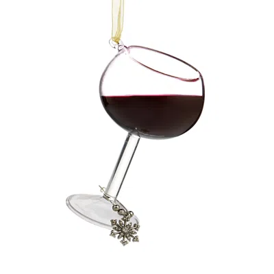 Bloomingdale's Glass Red Wine Ornament - Exclusive In Transparent