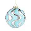 Bloomingdale's Glass Silver Blue Curved Ornament - Exclusive In Blue