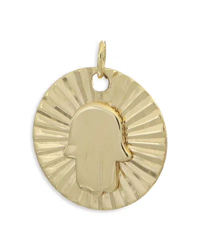 Bloomingdale's Hamsa Hand Charm Pendant In 14k Yellow Gold