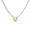 Bloomingdale's Heart Paperclip Link Pendant Necklace In 14k Yellow Gold, 18 In Gold