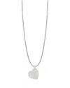 Bloomingdale's Heart Tag Pendant Necklace In Sterling Silver, 18 - Exclusive In Silver