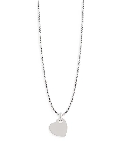Bloomingdale's Heart Tag Pendant Necklace In Sterling Silver, 18 - Exclusive