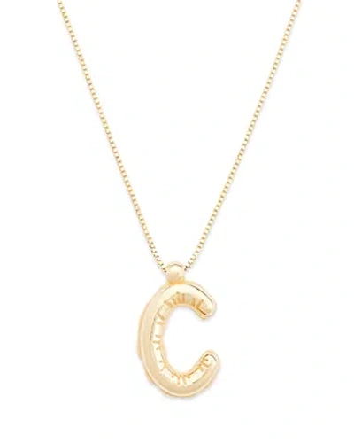 Bloomingdale's Helium Initial Pendant Necklace In 14k Gold, 16-18 In C