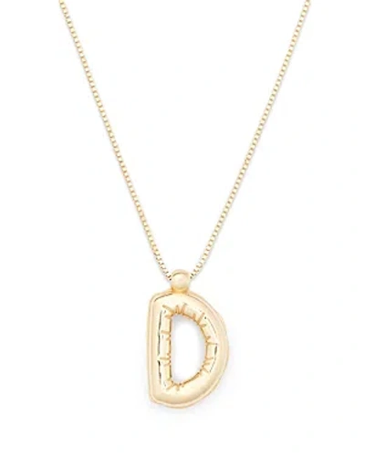 Bloomingdale's Helium Initial Pendant Necklace In 14k Gold, 16-18 In D