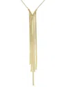 Bloomingdale's Herringbone Fringe V Necklace In 14k Yellow Gold, 18 In Gold