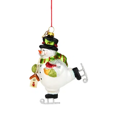 Bloomingdale's Ice Skating Snowman Ornament In Multi