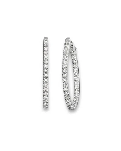 Bloomingdale's Inside Out Diamond Hoop Earrings In 14k White Gold, 0.50 Ct. T. W. - Exclusive