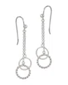 Bloomingdale's Interlocking Ring Chain Drop Earrings In Sterling Silver In Silver
