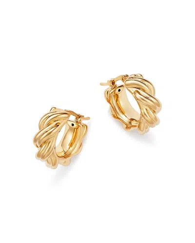 Bloomingdale's Knotted Small Hoop Earrings In 14k Yellow Gold - Exclusive