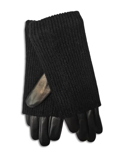 Bloomingdale's Labonia Wool Long Cuff Gloves In Black
