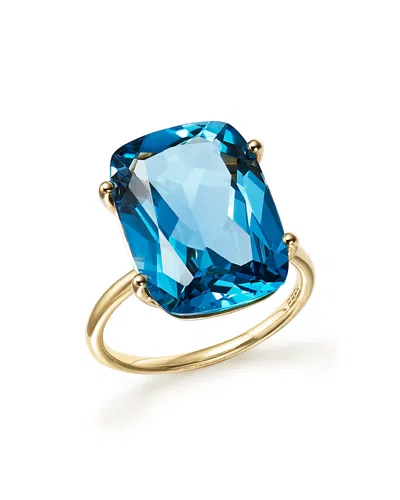 Bloomingdale's London Blue Topaz Statement Ring In 14k Yellow Gold - Exclusive In Blue/gold