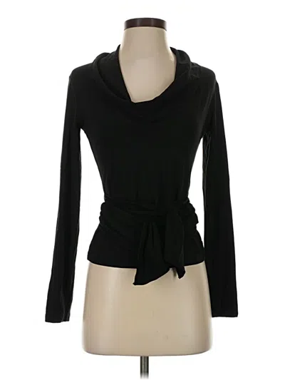 Pre-owned Bloomingdale's Long Sleeve Top Black Cowl Neck Tops