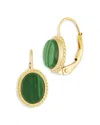 Bloomingdale's Malachite Drop Earrings In 14k Yellow Gold - Exclusive In Green/gold