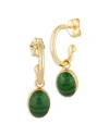 Bloomingdale's Malachite Drop Earrings In 14k Yellow Gold - Exclusive In Green/gold