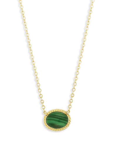 Bloomingdale's Malachite Pendant Necklace In 14k Yellow Gold, 18-19 - Exclusive In Green/gold