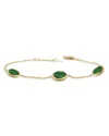 Bloomingdale's Malachite Station Bracelet In 14k Yellow Gold - Exclusive In Green/gold